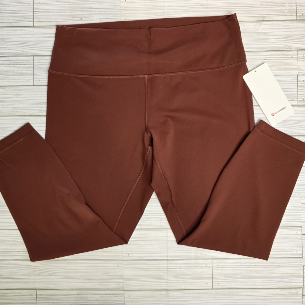 Lululemon Wunder Train HR Tight 25" Dark Terracotta Size 16 NWT